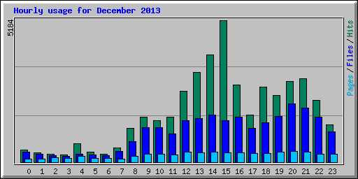 Hourly usage for December 2013
