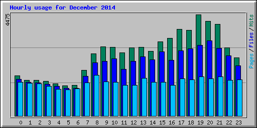 Hourly usage for December 2014