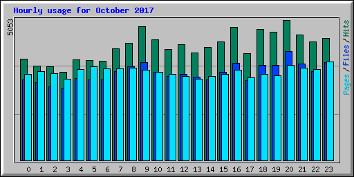 Hourly usage for October 2017