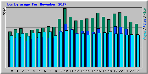 Hourly usage for November 2017