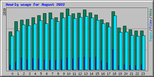 Hourly usage for August 2022