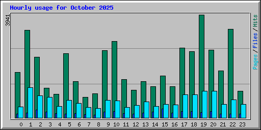 Hourly usage for October 2025