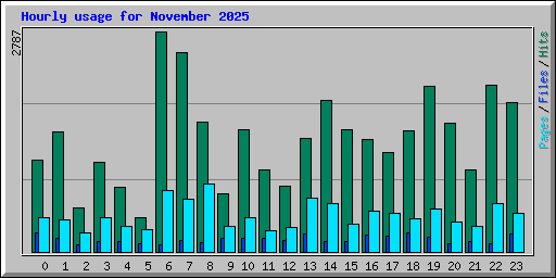 Hourly usage for November 2025