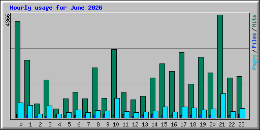 Hourly usage for June 2026
